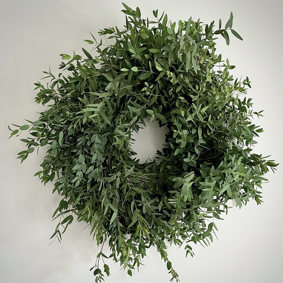 Fresh Parvi Eucalyptus Wreath Hero – Green Trees
